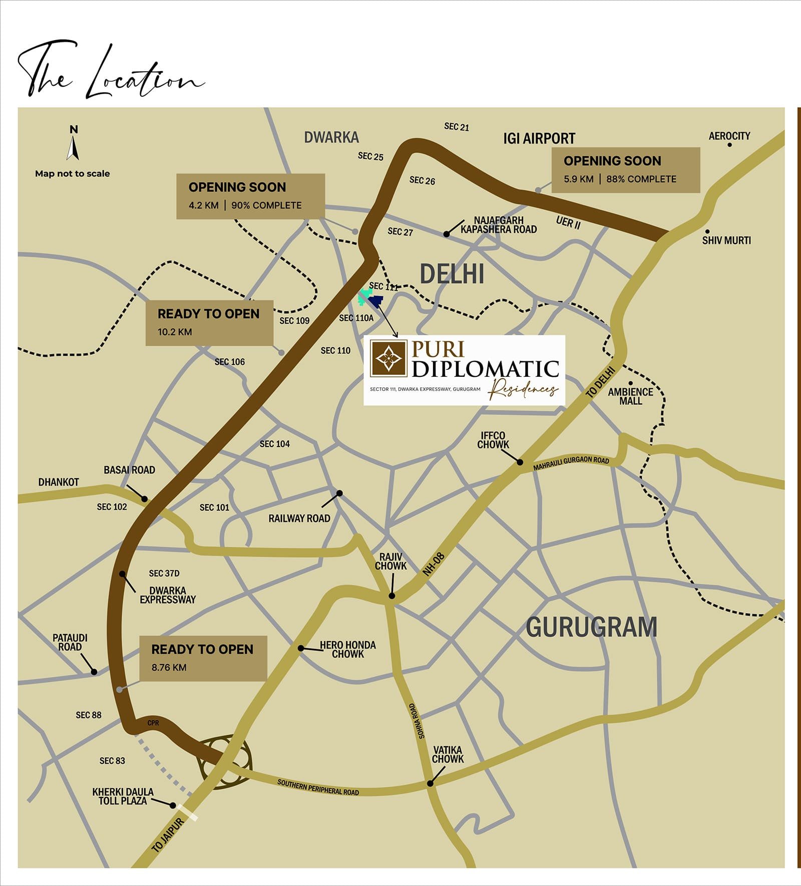 Puri Diplomatic Residences Location Map